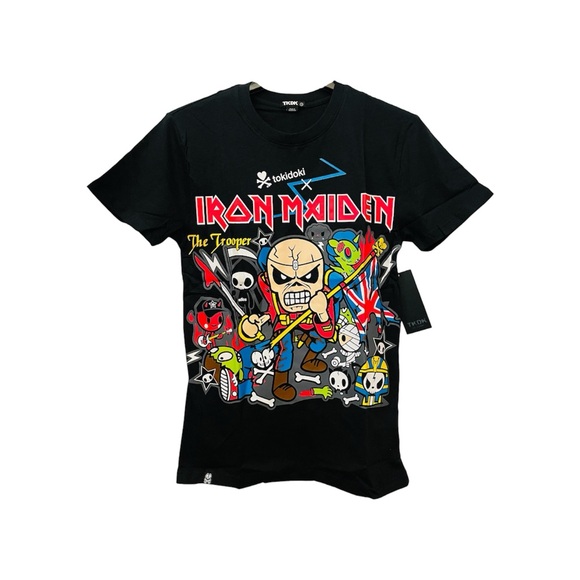 Iron Maiden Tokidoki The Trooper Men’s S Shirt Adios Zombie Unicorno Tee Top NWT - Picture 2 of 3